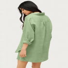 Oversized Linen-Blend Boyfriend Shirt image number null