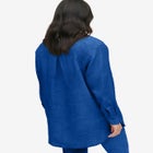 Oversized Linen-Blend Boyfriend Shirt image number null