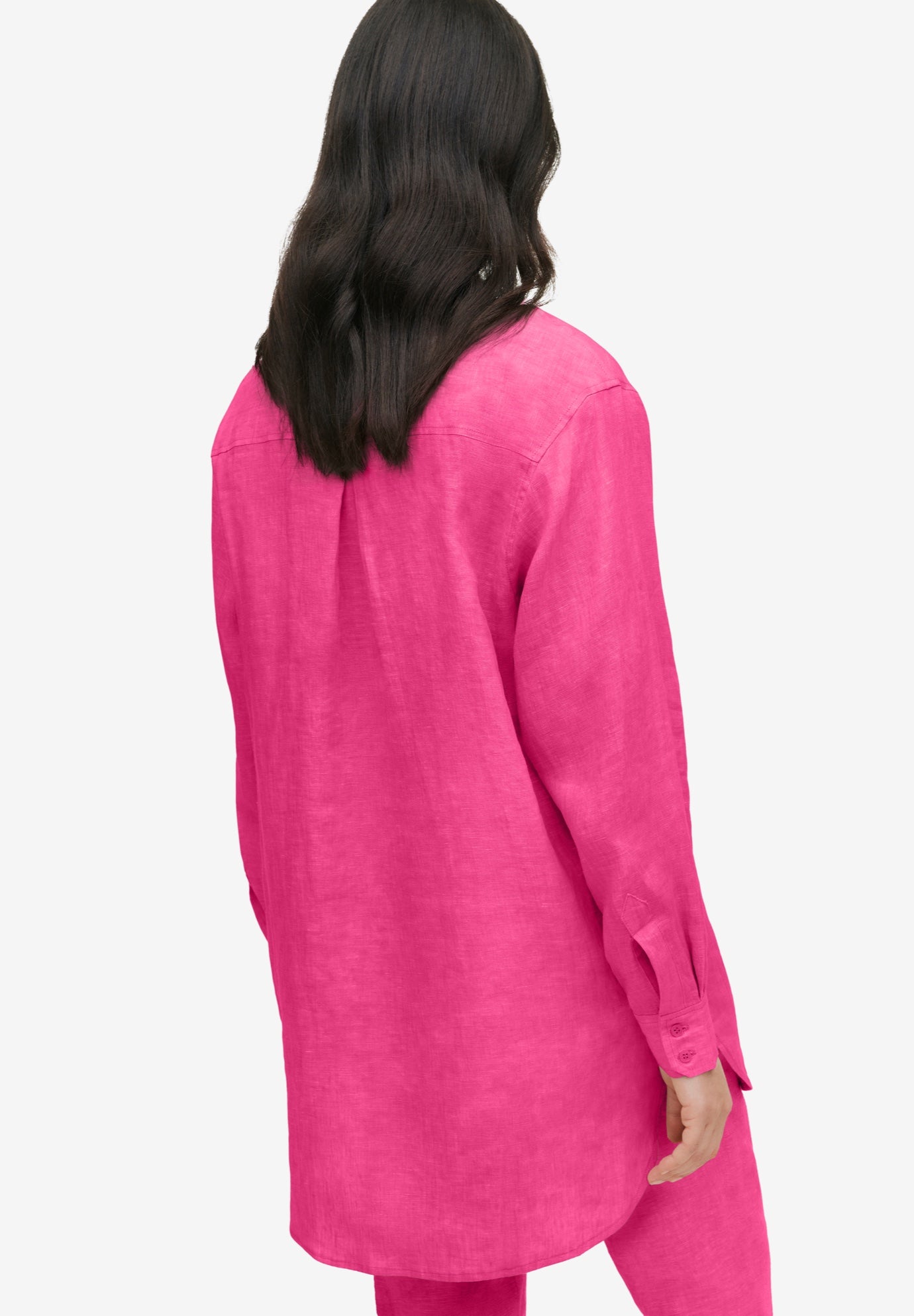 Oversized Linen-Blend Boyfriend Shirt image number 1