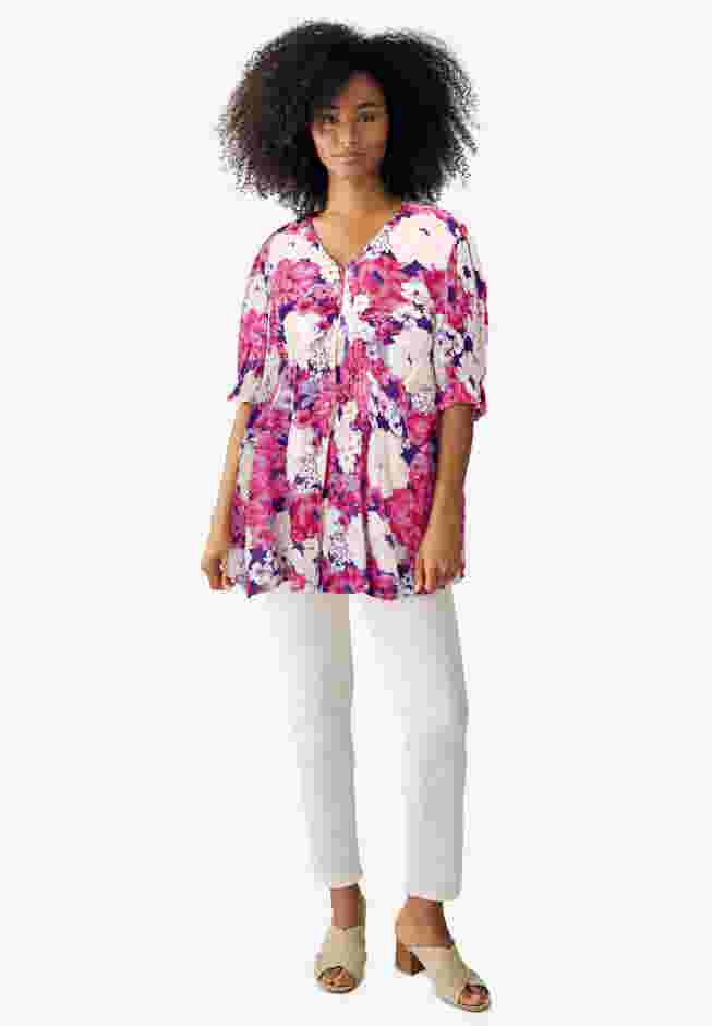 Button Front Crinkle Tunic image number 0