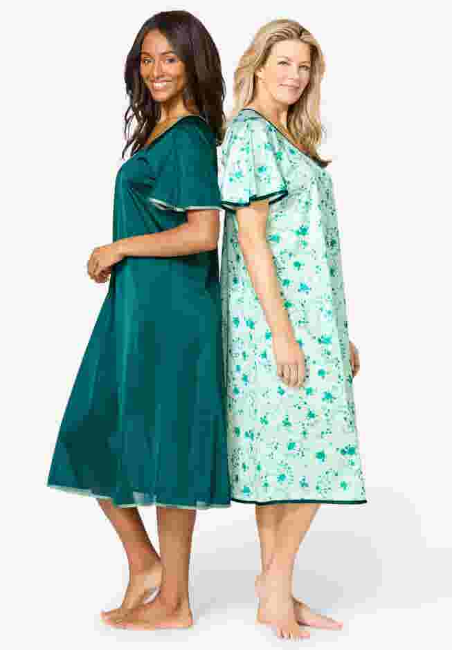 2-Pack Short Silky Gown image number 2