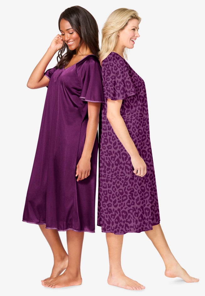 2-Pack Short Silky Gown image number 2