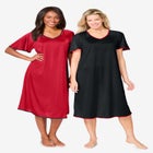 2-Pack Short Silky Gown image number null