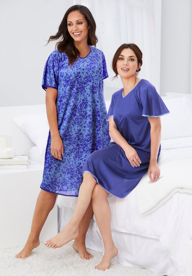 2-Pack Short Silky Gown image number 6