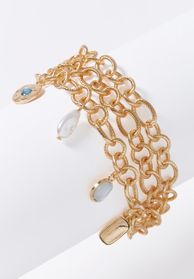 Three-Chain Charm Bracelet. image number 2