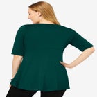 Stretch Knit Pleated Tunic image number null
