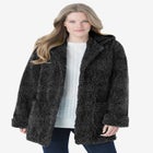 Short Hooded Berber Fleece Jacket image number null