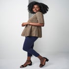 Stretch Cotton Peplum Tunic image number null