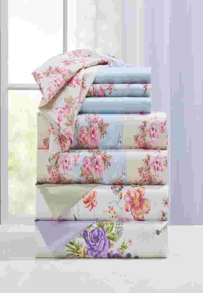 6-pc Traditional Floral Sheet Set image number 1