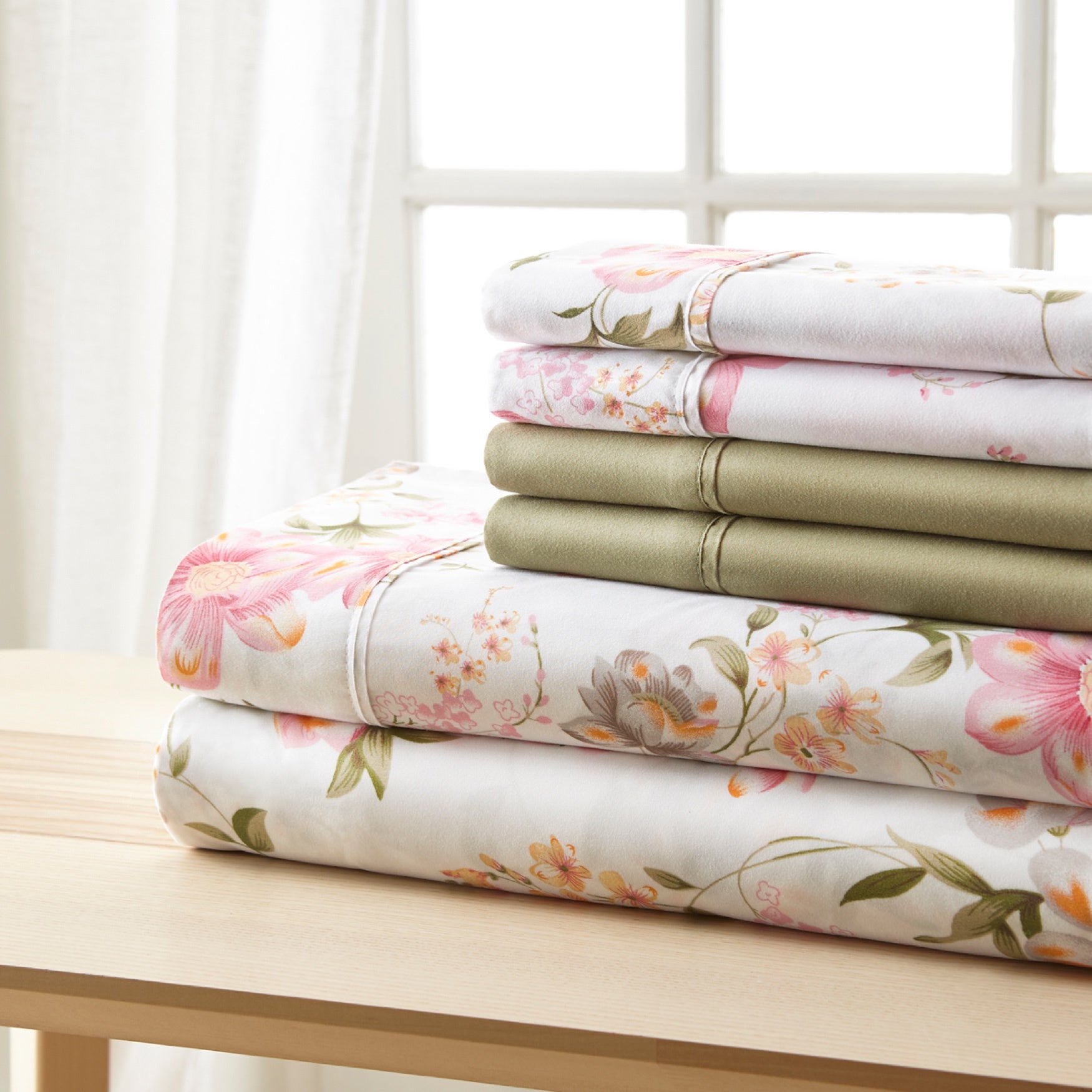 6-pc Traditional Floral Sheet Set image number 0