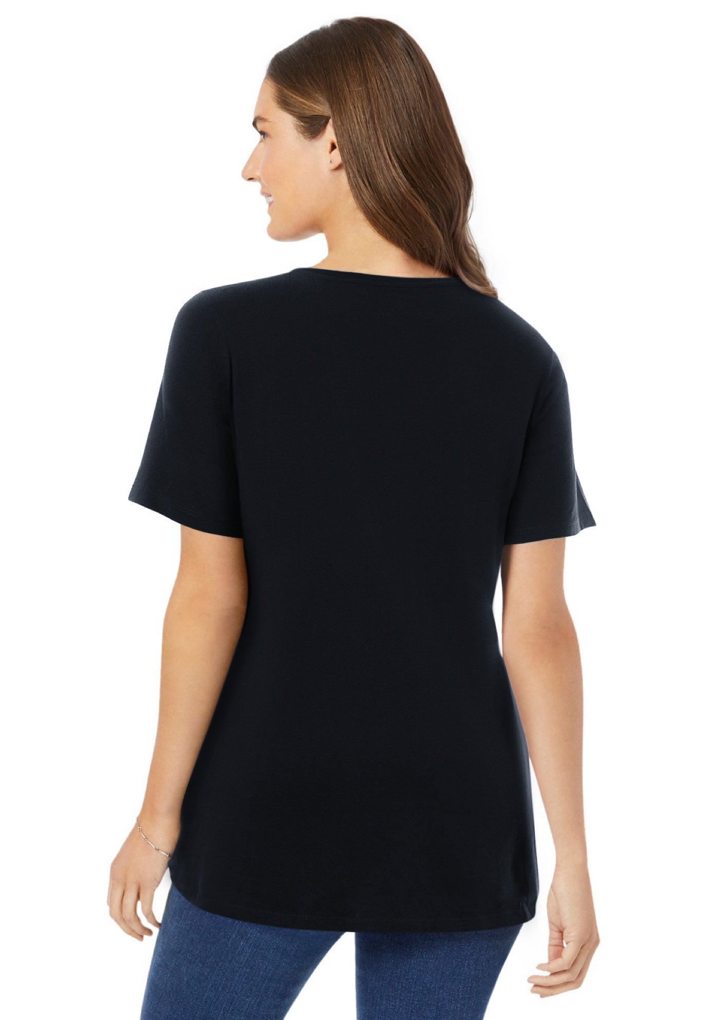Perfect Short-Sleeve V-Neck Tunic image number 2