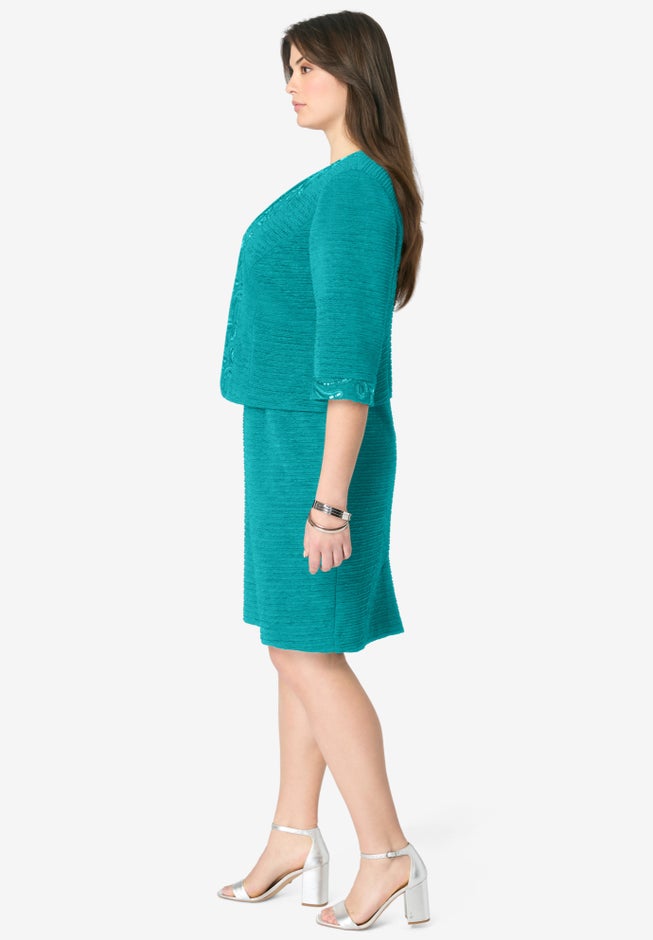 Sheath Dress and Lace Jacket Set image number 2