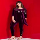 Velour Hanky Hem Tunic image number null