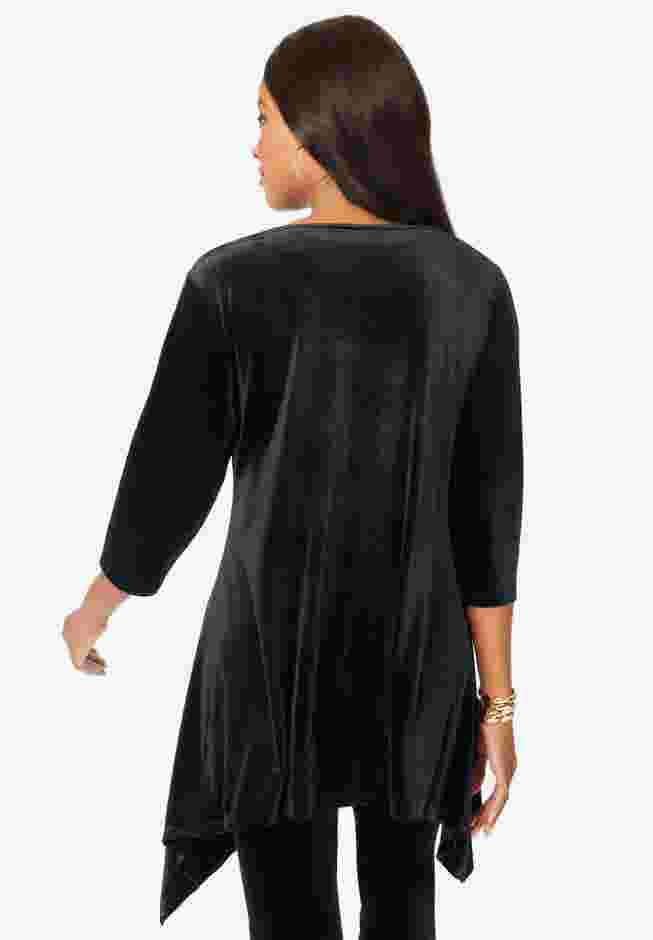 Velour Hanky Hem Tunic image number 1