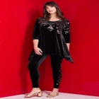 Velour Hanky Hem Tunic image number null