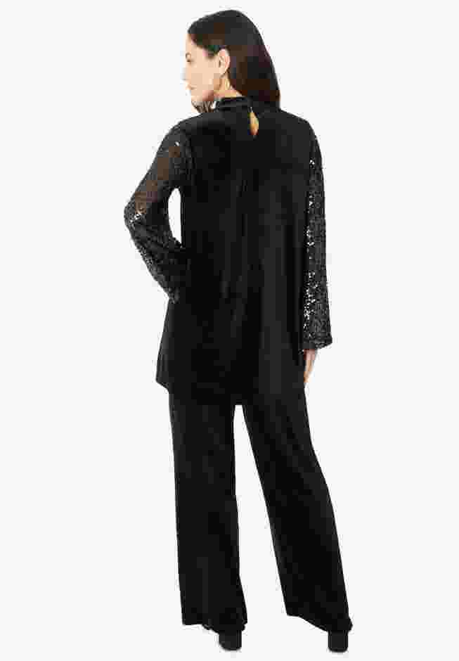 Keyhole Velour Pant Set. image number 1