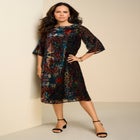 Velvet Burnout Swing Dress image number null