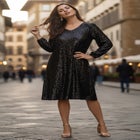 Sequin Swing Dress image number null
