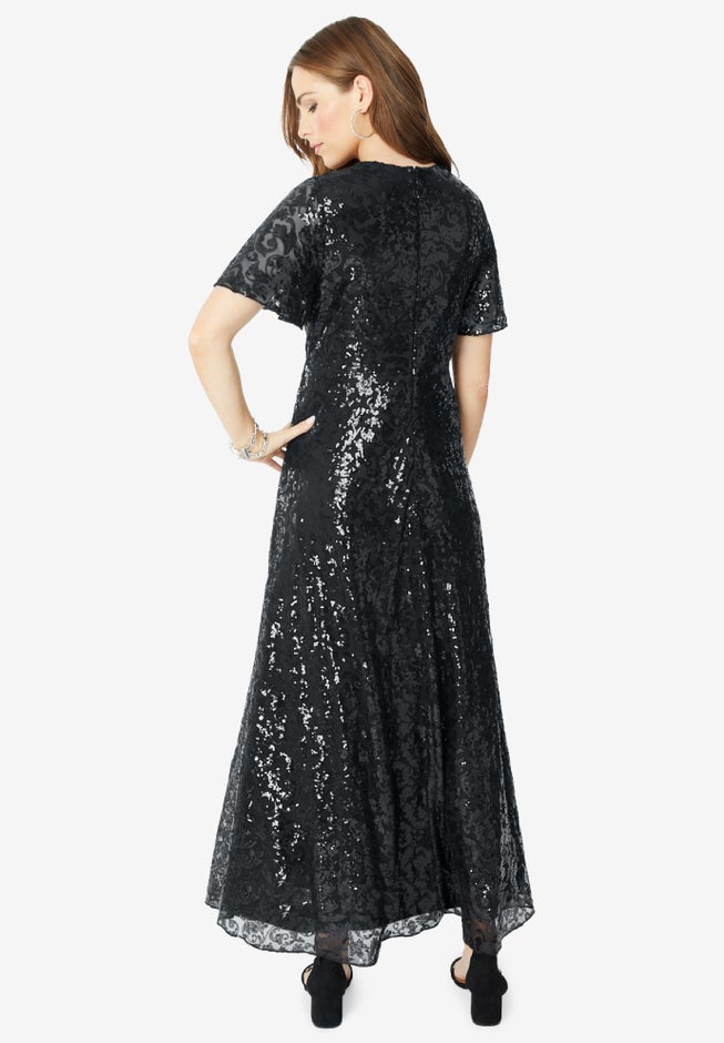 Sequin Maxi Dress. image number null