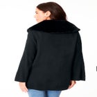 Faux Fur Collar Cardigan Sweater. image number null