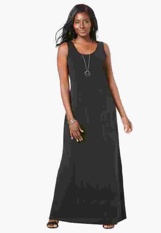 Stretch Knit Tank Maxi Dress image number 0