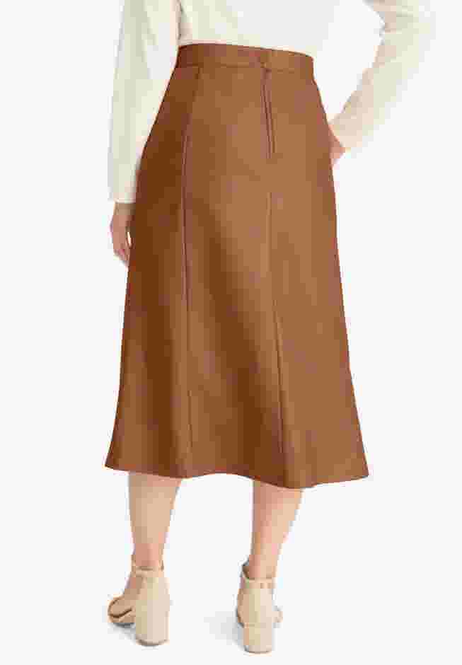 Faux Leather Midi Skirt image number 1