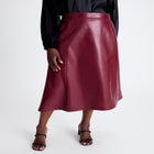 Faux Leather Midi Skirt image number null