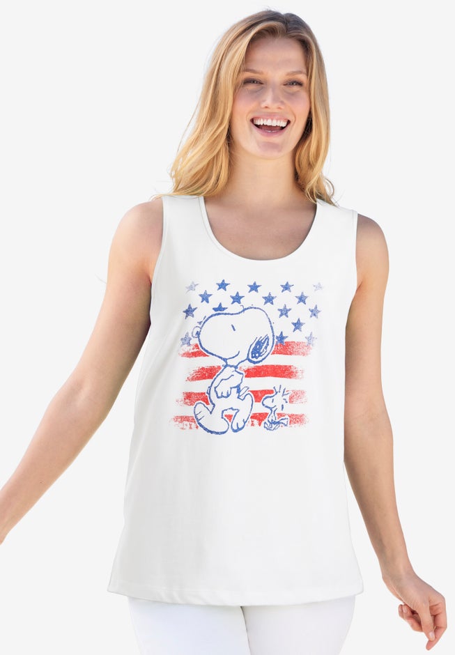 Red, White & Blue Snoopy Flag Tee image number null