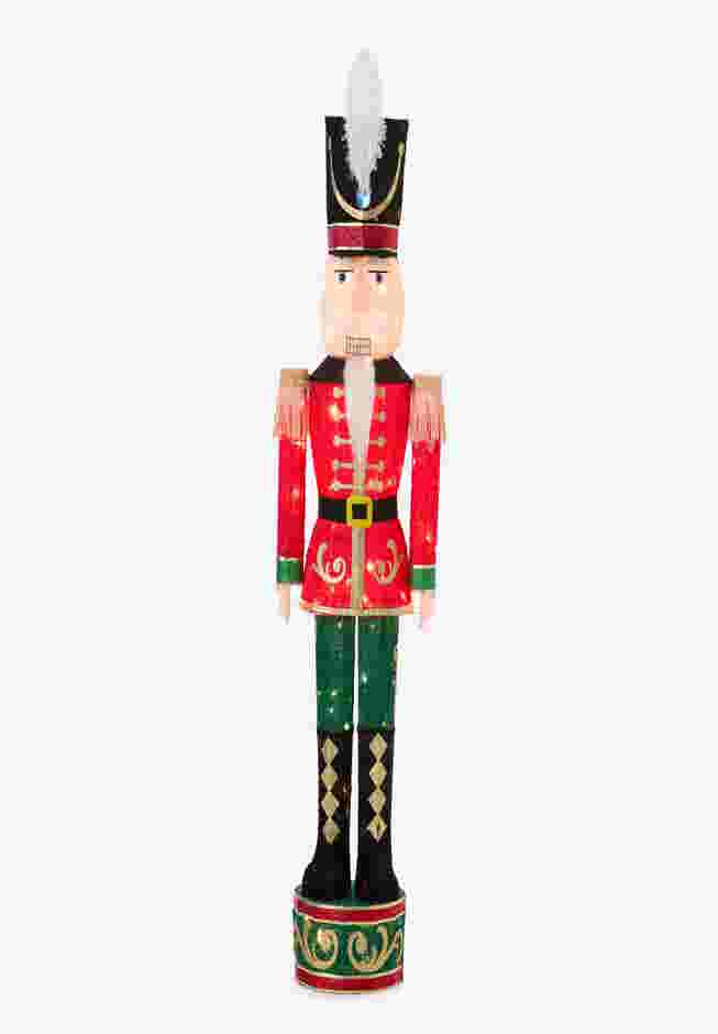 52" Pre-lit Tinsel Nutcracker image number 1