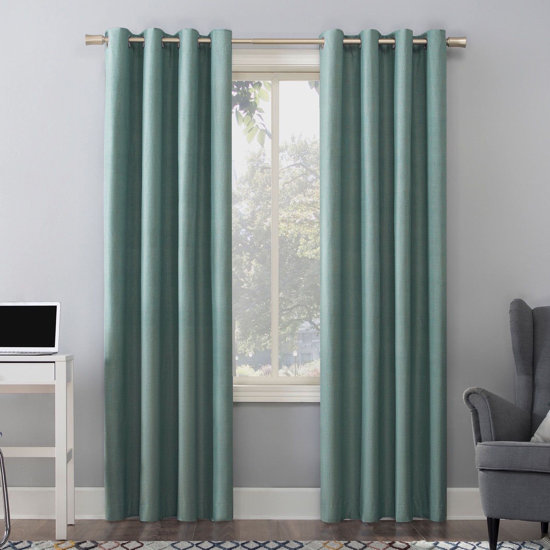Sun Zero&trade; Cameron Texture Grommet Window Panel image number 0