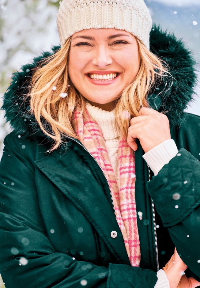 Faux Fur Down Parka Coat image number 3