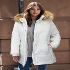 Plus Size Classic Length Puffer Coat image number null