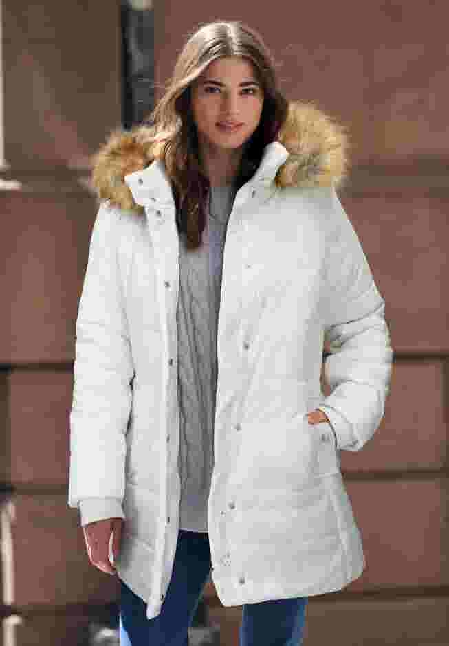 Plus Size Classic Length Puffer Coat image number 0