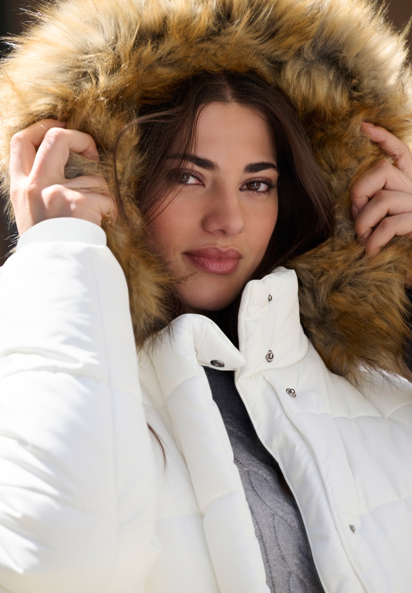 Plus Size Classic Length Puffer Coat image number 2