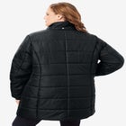 Plus Size Classic Length Puffer Coat image number null