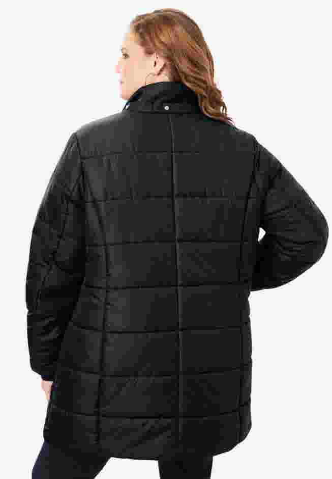 Classic Length Quilted Puffer Jacket image number 3