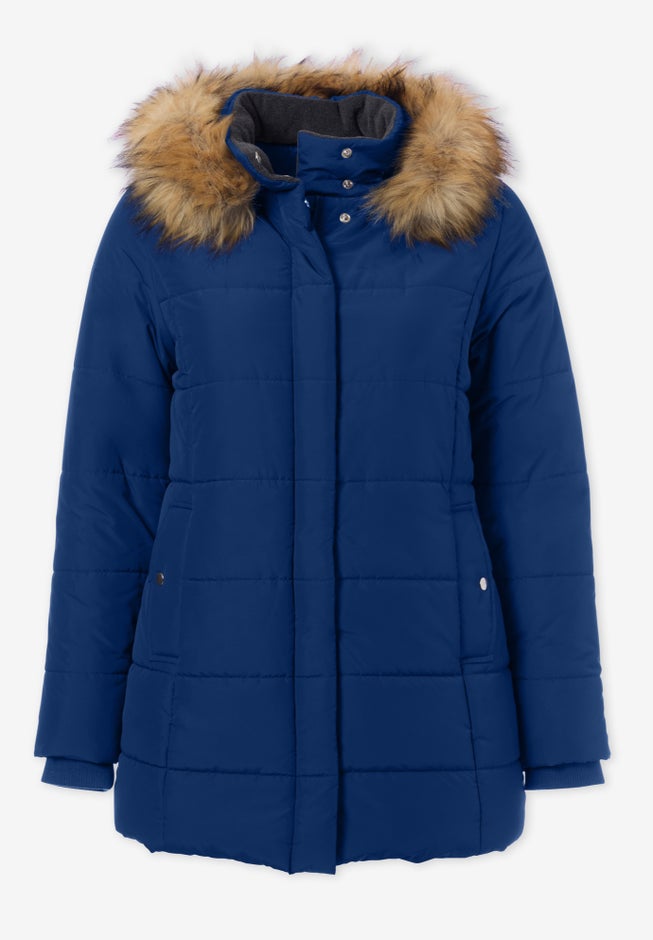 Plus Size Classic Length Puffer Coat image number 5