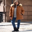 Plus Size Classic Length Puffer Coat image number null