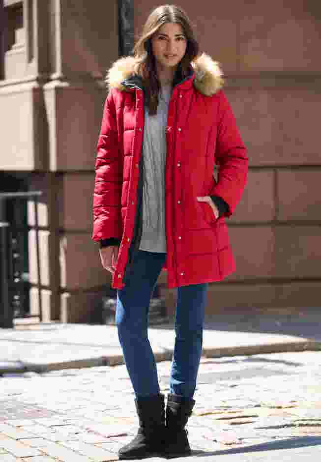 Classic Length Quilted Puffer Jacket image number 0