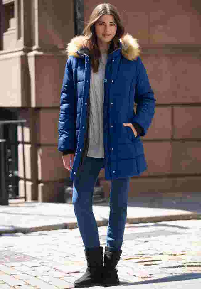 Classic Length Quilted Puffer Jacket image number 0
