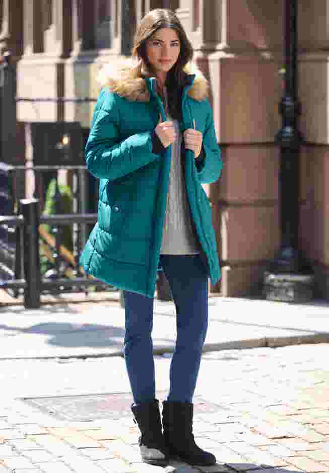 Classic Length Quilted Puffer Jacket image number 0