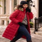 Plus Size Maxi Length Puffer Coat image number 4