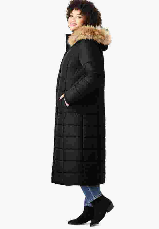 Maxi Length Quilted Puffer Jacket image number 1