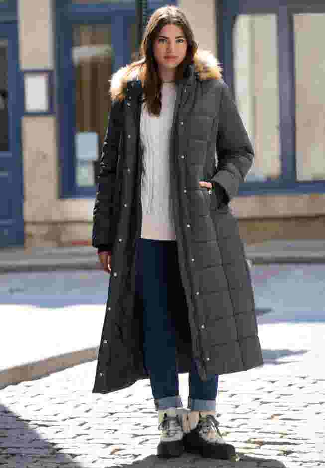 Maxi Length Quilted Puffer Jacket image number 0