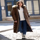 Plus Size Maxi Length Puffer Coat image number 0