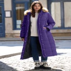 Plus Size Maxi Length Puffer Coat image number null
