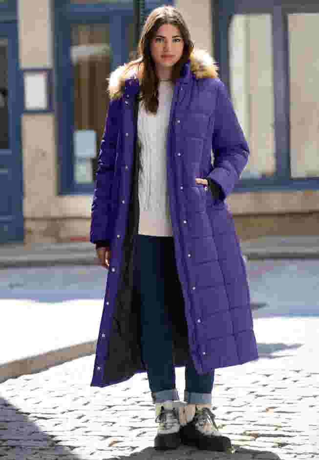 Maxi Length Quilted Puffer Jacket image number 0