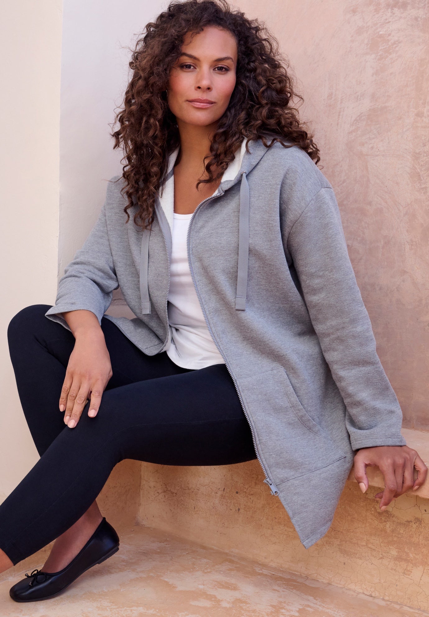 Fleece Zip Hoodie Sweatshirt image number 1