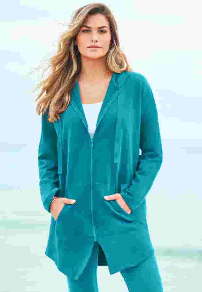 Fleece Zip Hoodie Sweatshirt image number 1