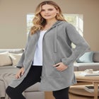 Fleece Zip Hoodie Sweatshirt image number null